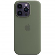 Чехол Silicone case (AAA) full with Magsafe для Apple iPhone 14 Pro (6.1"), Зеленый / Olive