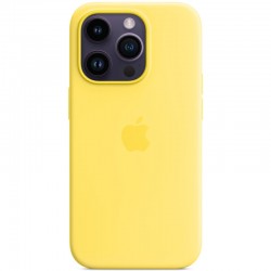 Чехол Silicone case (AAA) full with Magsafe для Apple iPhone 14 Pro Max (6.7"), Желтый / Canary Yellow