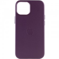 Кожаный чехол Leather Case (AAA) with MagSafe для Apple iPhone 13 (6.1"), Dark Cherry