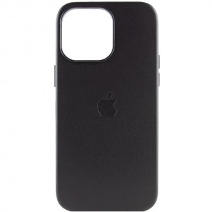 Кожаный чехол Leather Case (AAA) with MagSafe для Apple iPhone 13 Pro (6.1"), Midnight