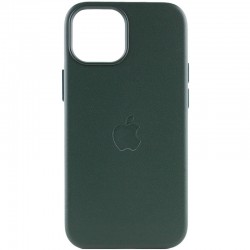 Кожаный чехол Leather Case (AAA) with MagSafe для Apple iPhone 13 mini (5.4"), Forest Green