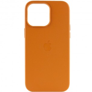 Шкіряний чохол Leather Case (AAA) with MagSafe для Apple iPhone 14 Pro Max (6.7"), Golden Brown