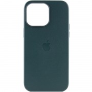 Шкіряний чохол Leather Case (AAA) with MagSafe для Apple iPhone 14 Pro Max (6.7"), Forest Green