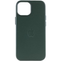 Шкіряний чохол Leather Case (AAA) with MagSafe для Apple iPhone 14 Plus (6.7"), Forest Green