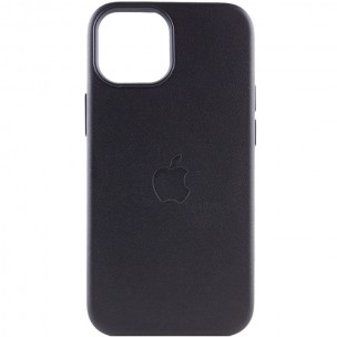 Шкіряний чохол Leather Case (AAA) with MagSafe для Apple iPhone 14 Plus (6.7"), Midnight