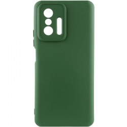 Чехол Silicone Cover Lakshmi Full Camera (A) для Xiaomi 11T / 11T Pro, Зеленый / Dark green