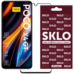 Защитное стекло SKLO 3D (full glue) для Xiaomi Poco X4 GT, Черный