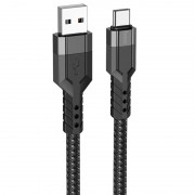 Дата кабель Hoco U110 charging data sync USB to Type-C (1.2 m), Чорний