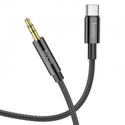 Аудио кабель Aux Hoco UPA19 3.5mm to Type-C (1m), Black