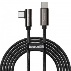 Угловой USB кабель Baseus Legend Series Elbow Type-C to Type-C 100W (1m) (CATCS-01), Black