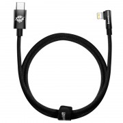 Кутовий USB кабельType-C to Lightning 20W (1m) Baseus MVP 2 Elbow-shaped (CAVP000201), Black