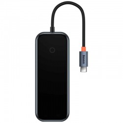 Переходник Baseus Hub AcmeJoy 5-Port Type-C (HDMI*1+USB3.0*2+USB2.0*1+Type-C PD&Data*1) (WKJZ), Dark Gray