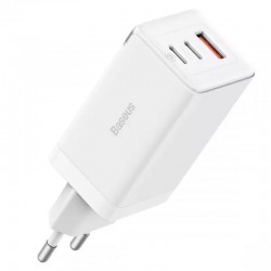 Зарядний пристрій Baseus GaN5 Pro 65W 2Type-C+USB 100W EU (CCGP12020), White
