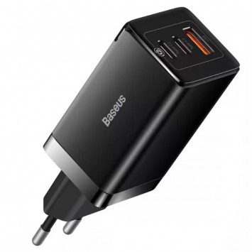 Чорний зарядний пристрій Baseus GaN5 Pro 65W з двома Type-C та USB 100W роз'ємами, модель EU (CCGP12020)