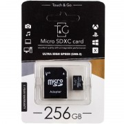 Карта пам'яті T&G microSDXC (UHS-3) 256 GB class 10 (з адаптером), Чорний