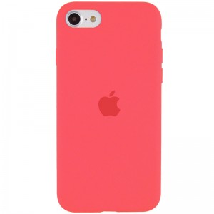 Чехол Silicone Case Full Protective (AA) для Apple iPhone SE (2020), Арбузный / Watermelon red