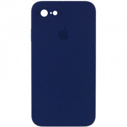Чехол Silicone Case Square Full Camera Protective (AA) для Apple iPhone SE 2 / 3 (2020 / 2022) / iPhone 8 / iPhone 7, Темно-синий / Midnight blue