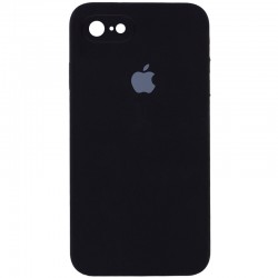 Чехол Silicone Case Square Full Camera Protective (AA) для Apple iPhone SE 2 / 3 (2020 / 2022) / iPhone 8 / iPhone 7, Черный/Black