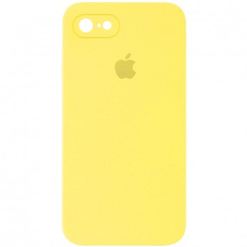 Чохол Silicone Case Square Full Camera Protective (AA) для iPhone SE 2 / 3 (2020 / 2022) / iPhone 8 / iPhone 7, Жовтий / Yellow