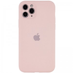 Чехол Silicone Case Full Camera Protective (AA) для Apple iPhone 12 Pro (6.1"), Розовый / Chalk Pink