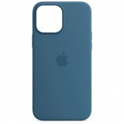 Чехол Silicone case (AAA) full with Magsafe для Apple iPhone 13 Pro Max (6.7"), Синий / Blue Jay