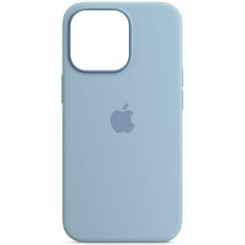 Чехол Silicone case (AAA) full with Magsafe для Apple iPhone 13 Pro Max (6.7"), Синий / Blue Fog