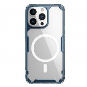 TPU чехол Nillkin Nature Pro Magnetic для Apple iPhone 14 Pro Max (6.7"), Синий (прозрачный)
