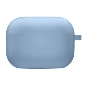 Силіконовий футляр з мікрофіброю для навушників Airpods Pro 2, Блакитний / Lilac Blue