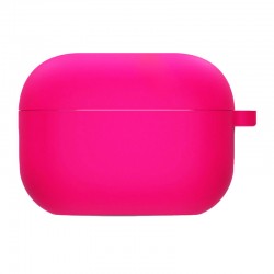 Силиконовый футляр с микрофиброй для наушников Airpods Pro 2, Розовый / Barbie pink