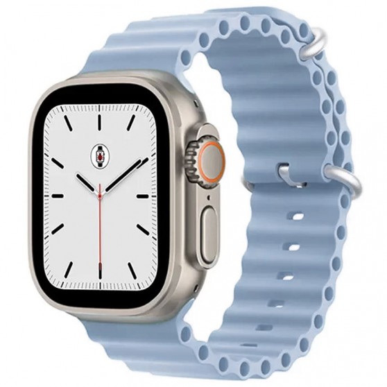 Ремінець Ocean Band для Apple watch 42mm/44mm/45mm/49mm, Блакитний / Lilac Blue