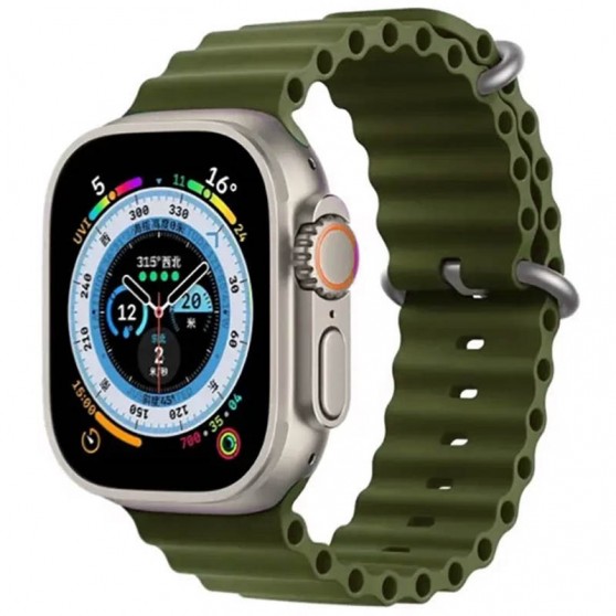 Ремінець Ocean Band для Apple watch 42mm/44mm/45mm/49mm, Зелений / Dark Olive