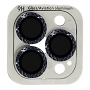 Защитное стекло Metal Shine на камеру (в упаковке) для Apple iPhone 12 Pro/11 Pro/11 Pro Max, Черный/Black