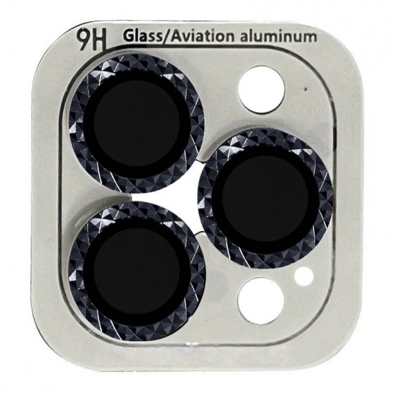 Захисне скло Metal Shine на камеру (в упак.) для Apple iPhone 12 Pro / 11 Pro / 11 Pro Max, Чорний / Black