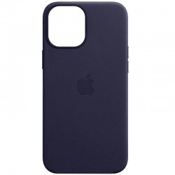 Кожаный чехол Leather Case (AAA) with MagSafe для Apple iPhone 14 Pro Max (6.7"), Ink