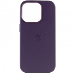 Кожаный чехол Leather Case (AAA) with MagSafe для Apple iPhone 14 Pro Max (6.7"), Deep Violet