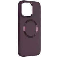 TPU чохол Bonbon Metal Style with MagSafe для Apple iPhone 14 Plus (6.7"), Бордовий / Plum