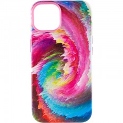 Кожаный чехол Colour Splash для Apple iPhone 11 (6.1"), Pink/Blue
