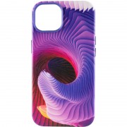 Шкіряний чохол Colour Splash with MagSafe для Apple iPhone 12 Pro / 12 (6.1"), Purple / Pink