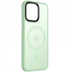 TPU+PC чехол Metal Buttons with MagSafe Colorful для Apple iPhone 14 (6.1"), Мятный
