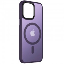 TPU+PC чохол Metal Buttons with MagSafe Colorful для Apple iPhone 14 (6.1"), Темно-фіолетовий