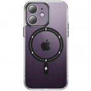 Чохол TPU+PC Colorful with MagSafe для Apple iPhone 12 (6.1"), Black