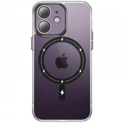 Чехол TPU+PC Colorful with MagSafe для Apple iPhone 12 (6.1"), Black