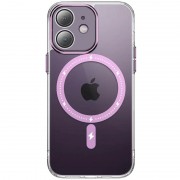 Чехол TPU+PC Colorful with MagSafe для Apple iPhone 12 (6.1"), Pink