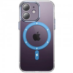 Чохол TPU+PC Colorful with MagSafe для Apple iPhone 12 (6.1"), Blue