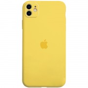 Чохол Silicone Case Full Camera Protective (AA) для Apple iPhone 12 (6.1"), Жовтий / Yellow