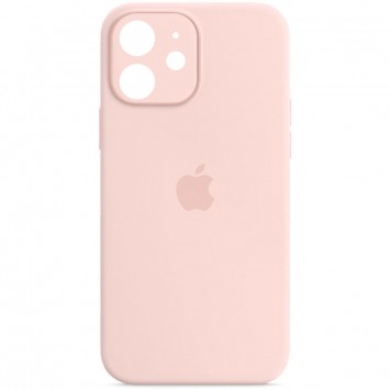 Чохол Silicone Case Full Camera Protective (AA) для Apple iPhone 12 (6.1"), Рожевий / Chalk Pink