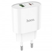 Зарядний пристрій HOCO C95A PD 20W+QC3.0 (1USB/Type-C/3A), Білий