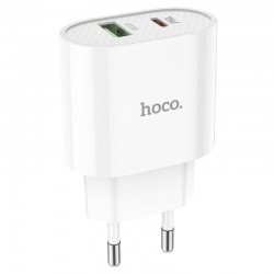 Зарядное устройство HOCO C95A PD 20W+QC3.0 (1USB/Type-C/3A), Белый