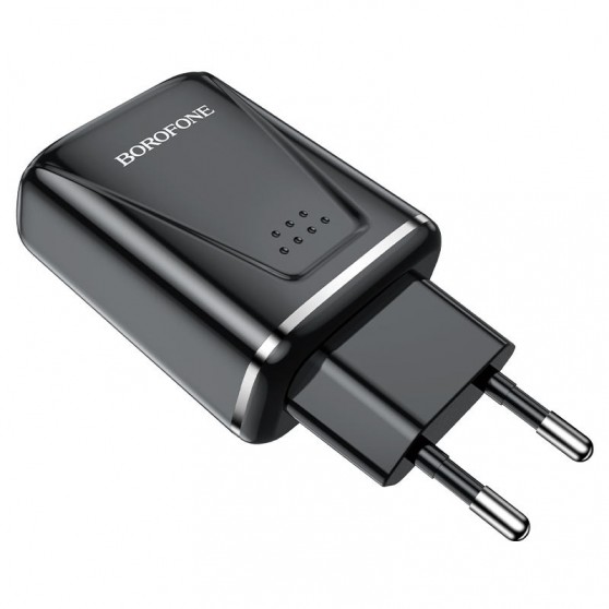 Зарядний пристрій Borofone BA54A QC3.0 (2USB/3A/18W), Чорний