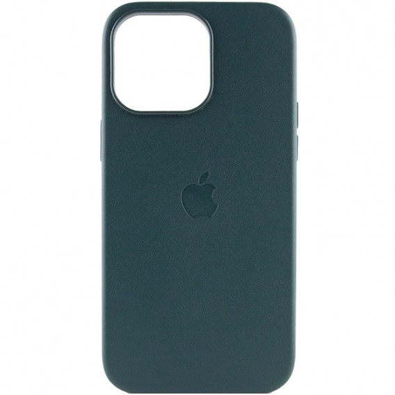 Шкіряний чохол Leather Case (AAA) with MagSafe для Apple iPhone 14 Pro (6.1"), Forest Green